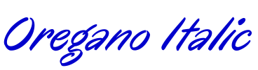 Oregano Italic font